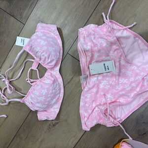 CC Boutique Light Pink Floral Bikini Set